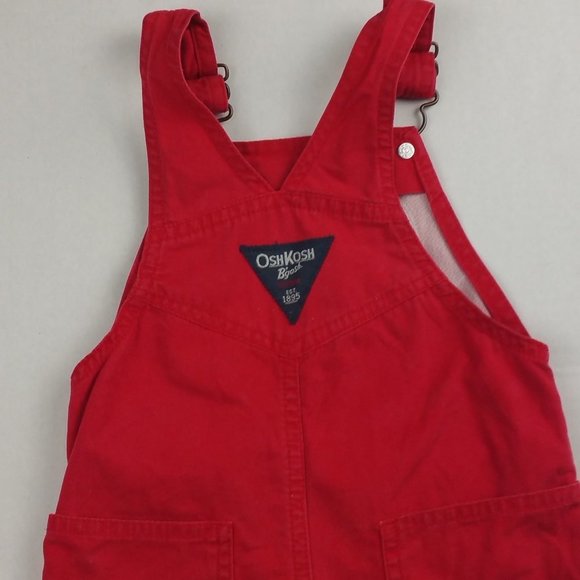 OshKosh B'gosh Red Bib Overalls Baby Boy - Picture 7 of 11